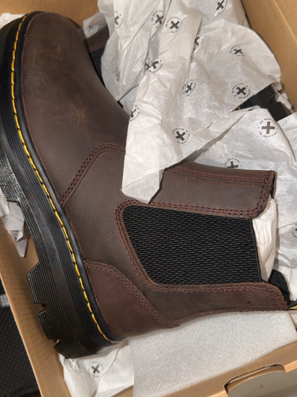 Dr. Martens Brown & Black Chelsea Ankle Boots